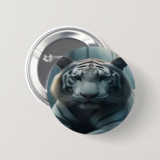 Weiße Armband-Tiger-Taste Button (Vorne & Hinten)