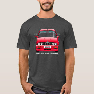 Weiße Art BMWs E30 M3 30. Jahrestags-(rotes Evo) T-Shirt