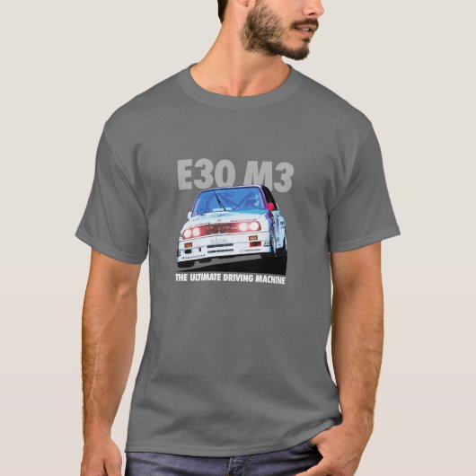 Weiße Art BMWs E30 M3 DTM Rennläufer-(Warsteiner) T-Shirt (Vorderseite)