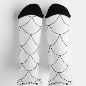 Weiße Art Deco Design Socken (Oben)