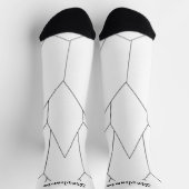 Weiße Art Deco Design Socken (Oben)
