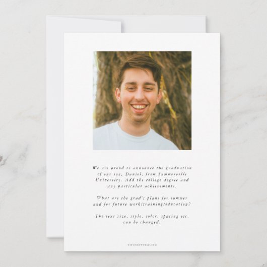 Weiße Ärztin für Osteopathische Medizin Abschluss Ankündigung (Rückseite)