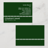 Weiße Asterisk-Linie - Dunkelgrün Visitenkarte (Vorne/Hinten)