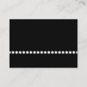 Weiße Asterisk-Linie - Schwarz Visitenkarte (Rückseite)