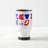 Weiße Astrologie-Symbol-Tasse Reisebecher (Mittel)