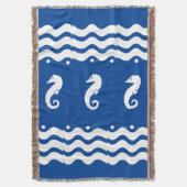 WEISSE AUF BLAUEM MEER DECKE (Vorderseite Vertikal)