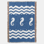 WEISSE AUF BLAUEM MEER DECKE (Vorderseite Vertikal)