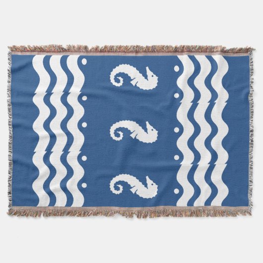 WEISSE AUF BLAUEM MEER DECKE (Vorderseite)