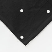 Weiße auf schwarzem Lorbeer-Monogramm-Polka-Punkt- Fleecedecke (Ecke)