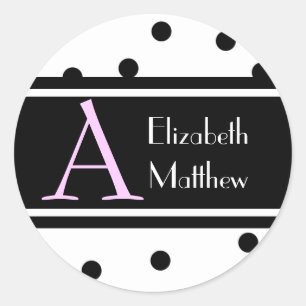 Weiße Aufkleber für Nachname und Vorname anpassen