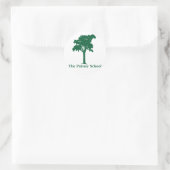 Weiße Aufkleber, grünes Logo Runder Aufkleber (Tasche)