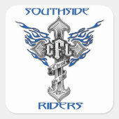 Weiße Aufkleber mit 3x3 Quadrat (Vorderseite)