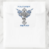 Weiße Aufkleber mit 3x3 Quadrat (Tasche)