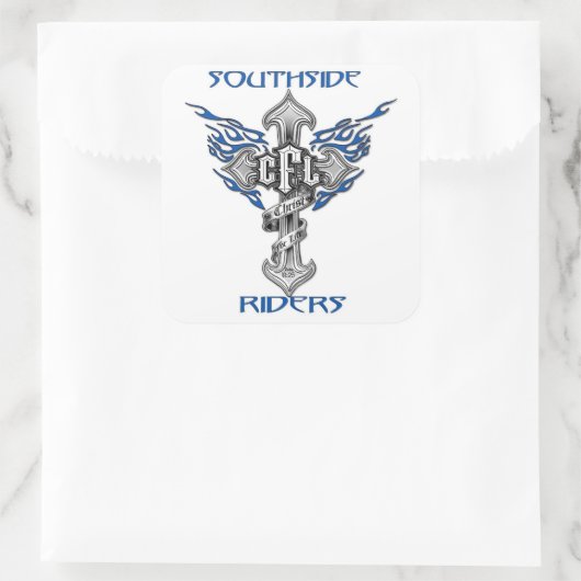 Weiße Aufkleber mit 3x3 Quadrat (Tasche)