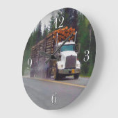 Weiße aufzeichnenlkw-Fahrer-Wanduhr Große Wanduhr (Winkel)