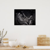 Weiße Augen Poster (Küche)
