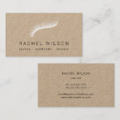 Weiße Augenlische Rustikale Kraftschminkkünstler l Visitenkarte (Vorne/Hinten)