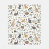 Weiße australische Tiere Grüne Eukalyptus Fleecedecke (Vorderseite)