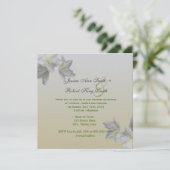 Weiße Azalea Blume Einladungen für Hochzeiten (Stehend Vorderseite)