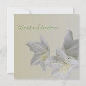 Weiße Azalea Blume Einladungen für Hochzeiten (Rückseite)