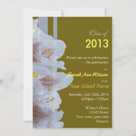 Weiße Azalea Blume Graduierung Party Einladung. Einladung