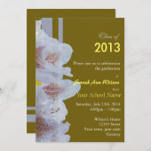 Weiße Azalea Blume Graduierung Party Einladung. Einladung (Vorne/Hinten)