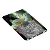 Weiße Azalea Blume Rahmen hinzufügen Foto Magnet (Rechte Seite)