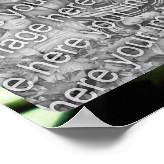 Weiße Azalea Blume Rahmen hinzufügen Foto Poster (Ecke)