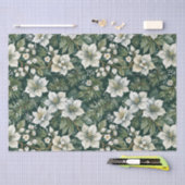 Weiße Azaleen und Evergreens Holiday Seidenpapier (Handwerk)