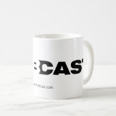 Weiße B-Form Tasse (VorderseiteRechts)