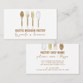 Weiße Bäckerei Rustikale Kuchendekoration Visitenkarte (Vorne/Hinten)