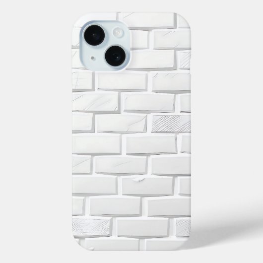 Weiße Backstein-Textur-iPhone-Hülle Minimalistisch Case-Mate iPhone Hülle (Rückseite)