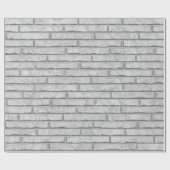 Weiße Backsteinmauer Geschenkpapier (Flach)