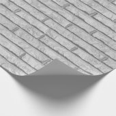 Weiße Backsteinmauer Geschenkpapier (Ecke)