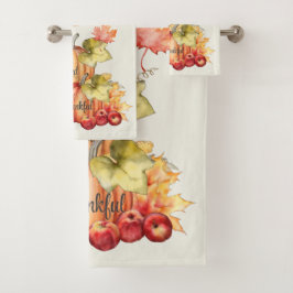 Weiße Badewanne sei dankbar, gesegnetes Badetuch S Badhandtuch Set