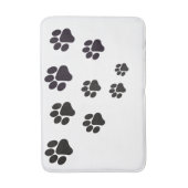Weiße Badmatte mit adorable Paw Prints Badematte (Vorderseite Vertikal)