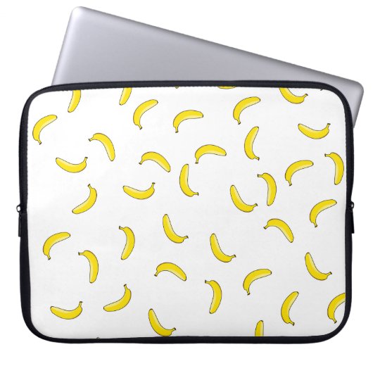 Weiße Banane Laptopschutzhülle (Vorderseite)