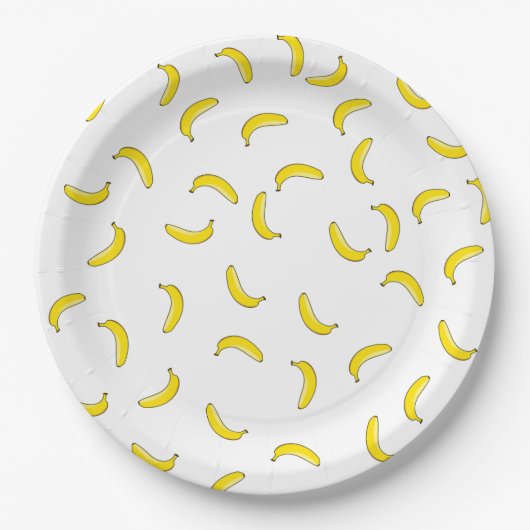 Weiße Banane Pappteller (Vorderseite)