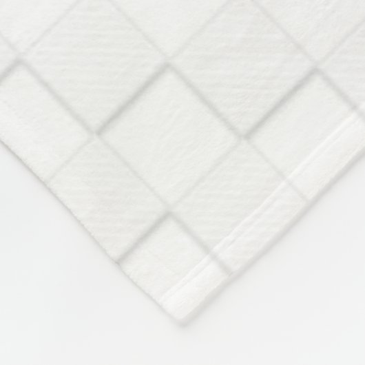 Weiße Band-Bewusstseins-Schachbrett-Art Fleecedecke (Ecke)