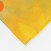 Weiße Bände auf einer Blume eingereicht Fleecedecke (Ecke)