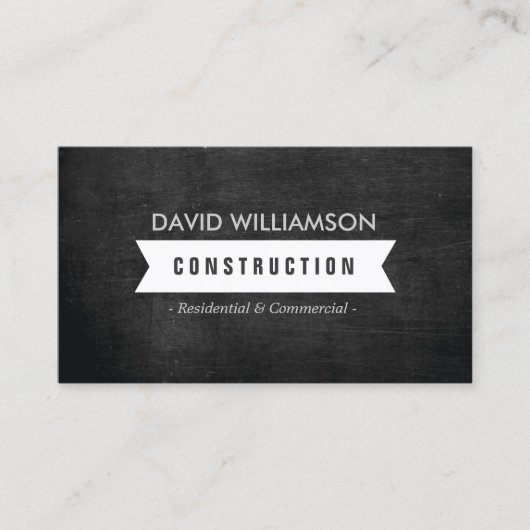 WEISSE BANNERBAUUNG, BAUER, ARCHITEKTLOGO VISITENKARTE (Vorderseite)