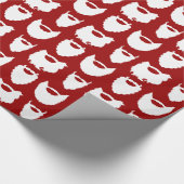 Weiße Bärte Geschenkpapier (Ecke)