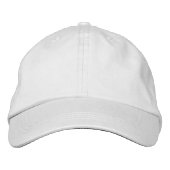 Weiße Baseball- und Trucker-Mütze Bestickte Baseballkappe (Vorderseite)