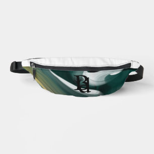 Weiße Bauchtasche Trend Abstract Art Schwarz Grün