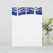 Weiße Baum-Silhouette Eleganter Weihnachten (Stehend Vorderseite)