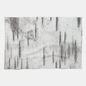 Weiße Bäume Birch Bark Rustikal Geschirrtuch (Horizontal)