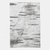 Weiße Bäume Birch Bark Rustikal Geschirrtuch (Vertikal)