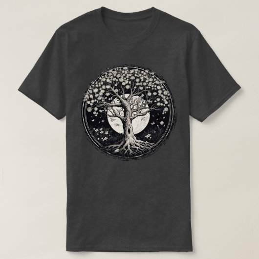 Weiße Bäume des Lebens T-Shirt (Design vorne)