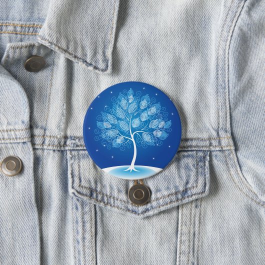 Weiße Bäume im Schnee Button (Beispiel)