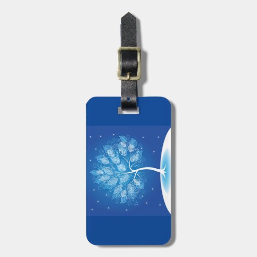 Weiße Bäume im Schnee Gepäckanhänger (Vorderseite vertikal)